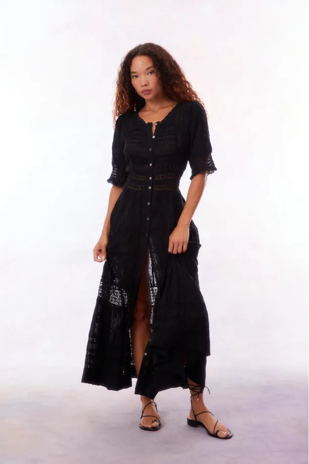 Women Dresses LoveShackFancy Minka Maxi Dress Black