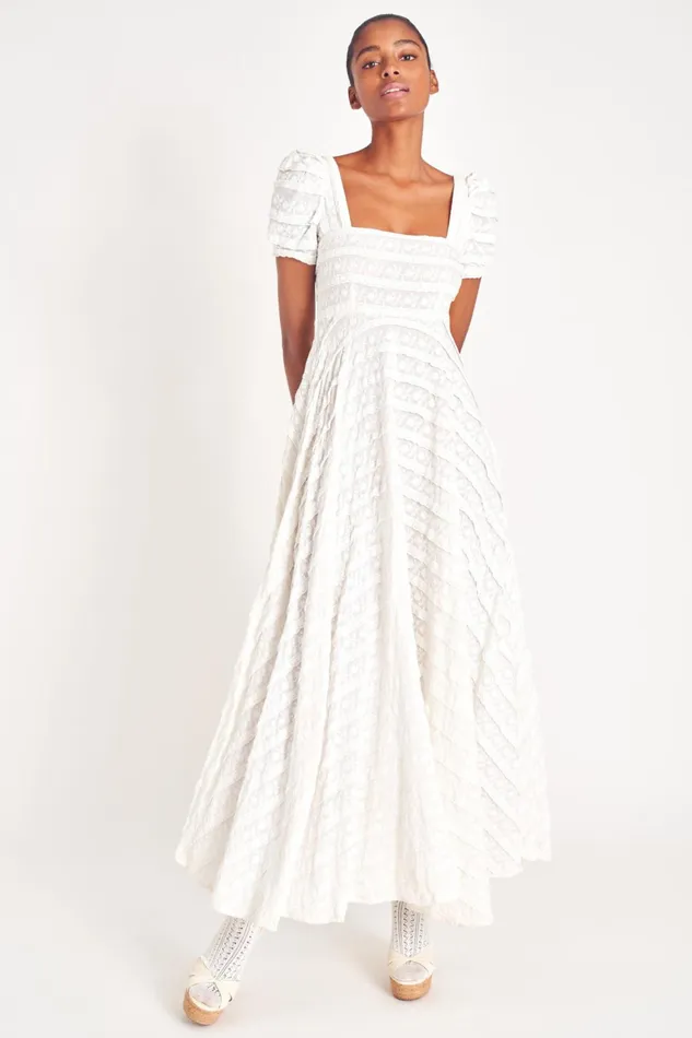 Women Dresses LoveShackFancy Ryan Catalina Lace Maxi Dress Ivory