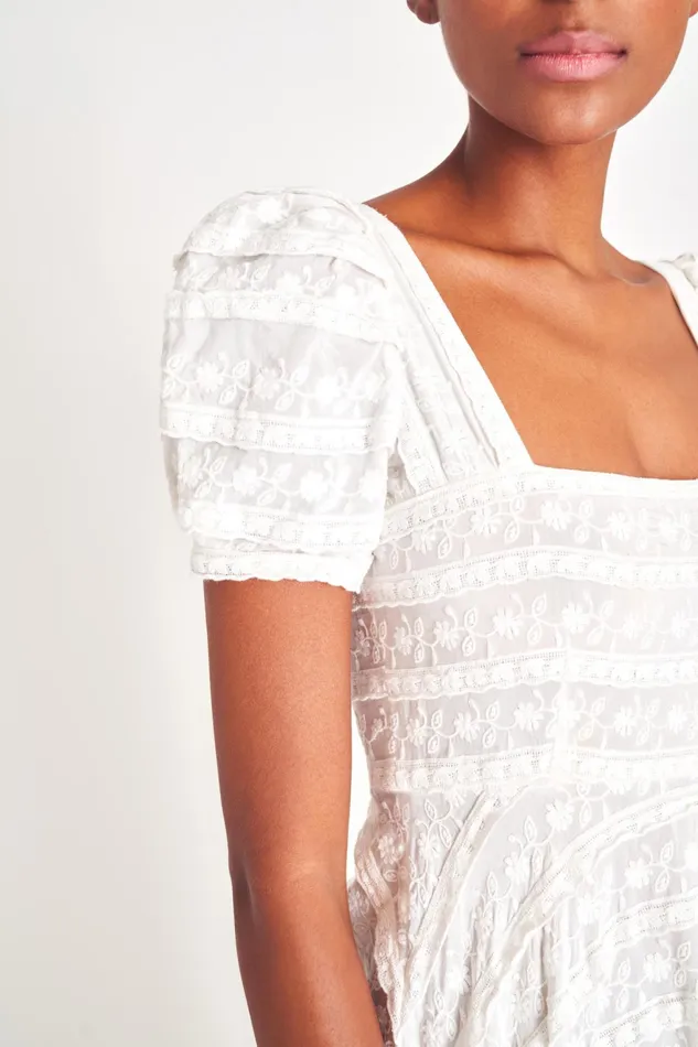 Women Dresses LoveShackFancy Ryan Catalina Lace Maxi Dress Ivory