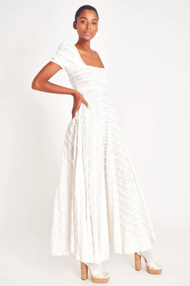 Women Dresses LoveShackFancy Ryan Catalina Lace Maxi Dress Ivory