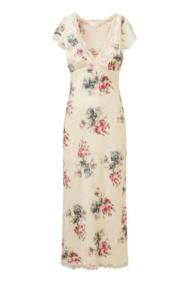 Women Dresses LoveShackFancy Theodore Printed Maxi Dress French Ivory