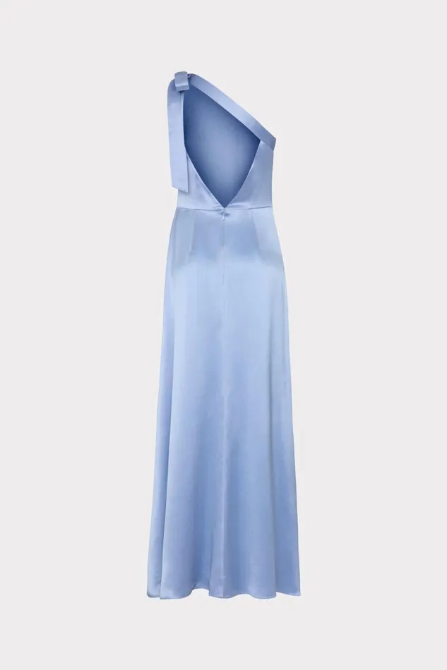 Women Dresses Milly Eleni Hammered Satin Gown Light Blue