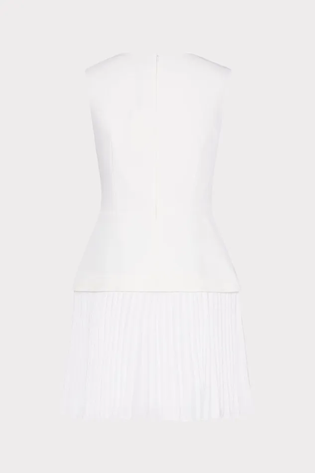 Women Dresses Milly Haddy Pleated Mini Dress Ecru