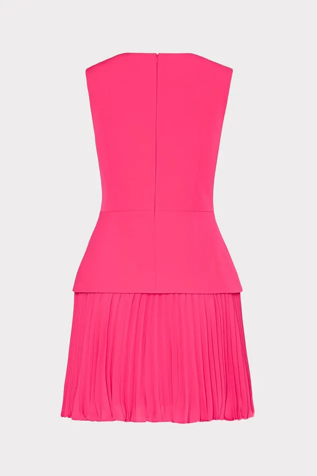 Women Dresses Milly Haddy Pleated Mini Dress Pink