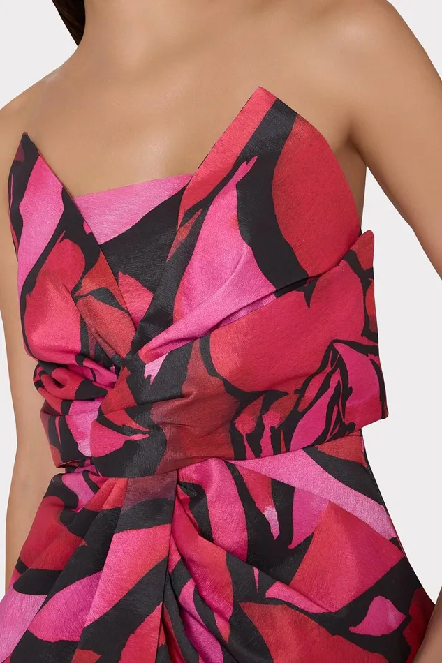 Women Dresses Milly Harlow Dream Rose Strapless Taffeta Dress Dream Rose Pink