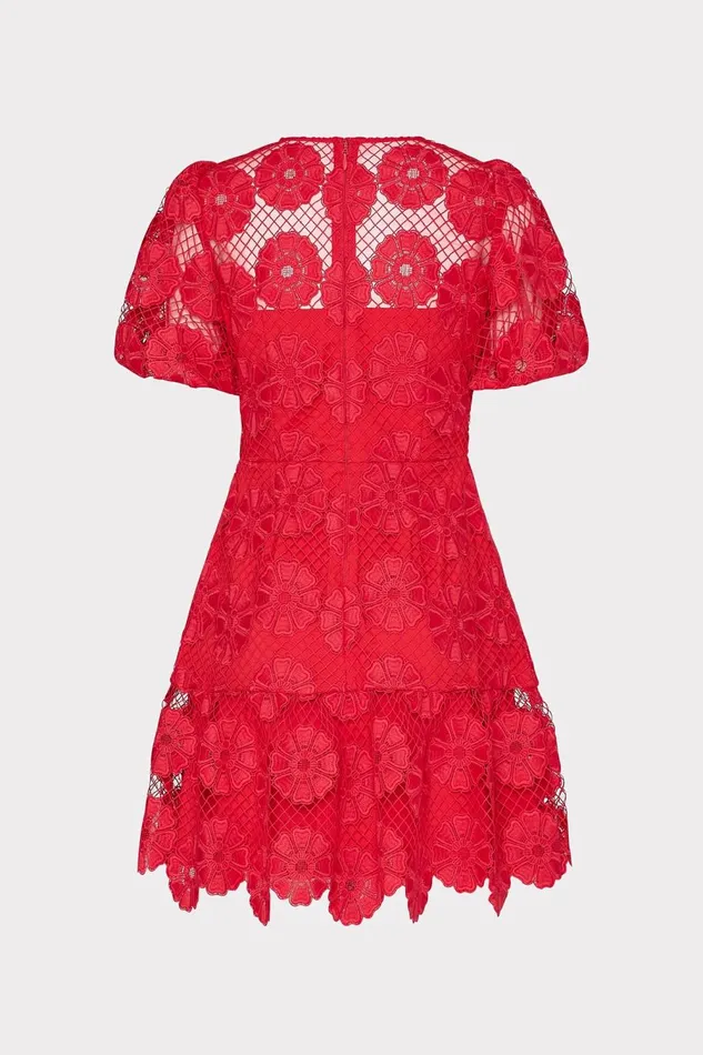 Women Dresses Milly Yasmin Daisy Lace Dress Red