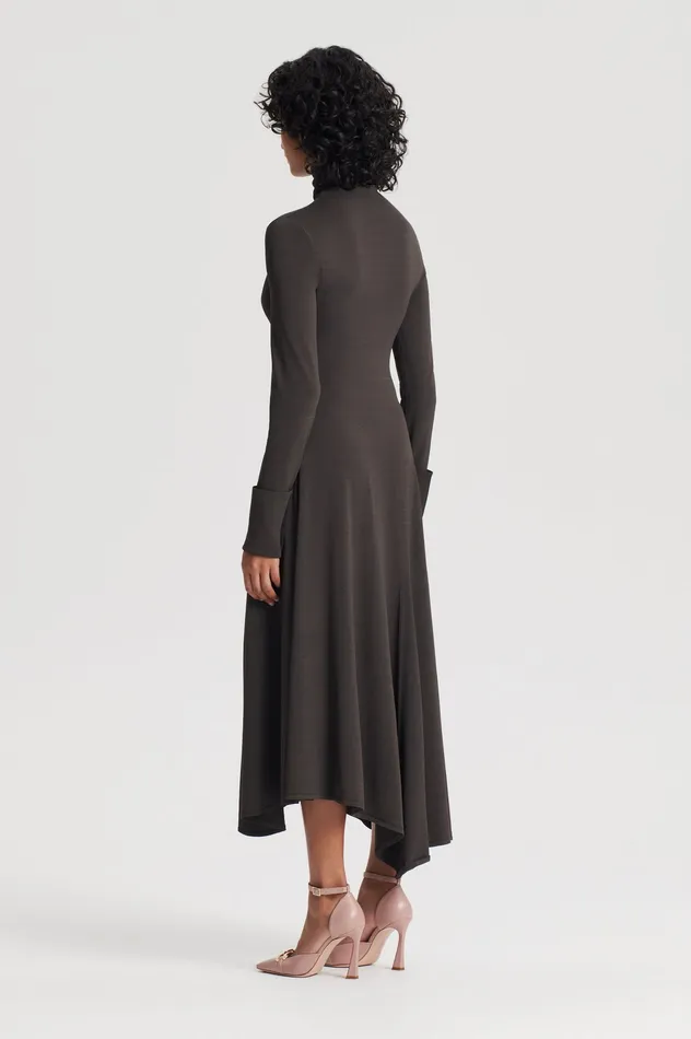Women Dresses Scanlan Theodore DRAPE HEM DRESS JUNGLE