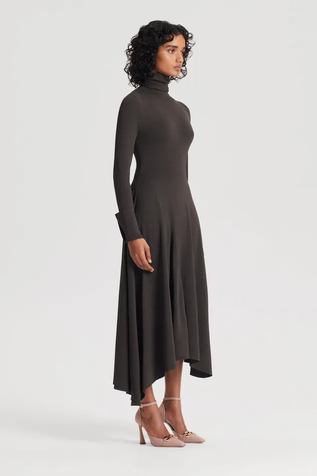 Women Dresses Scanlan Theodore DRAPE HEM DRESS JUNGLE