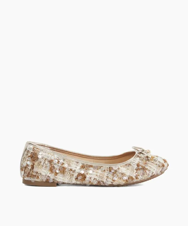 Women Dune London Ballet Pumps CharmDetail Ballet Shoes Neutral