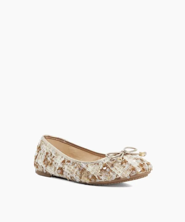 Women Dune London Ballet Pumps CharmDetail Ballet Shoes Neutral