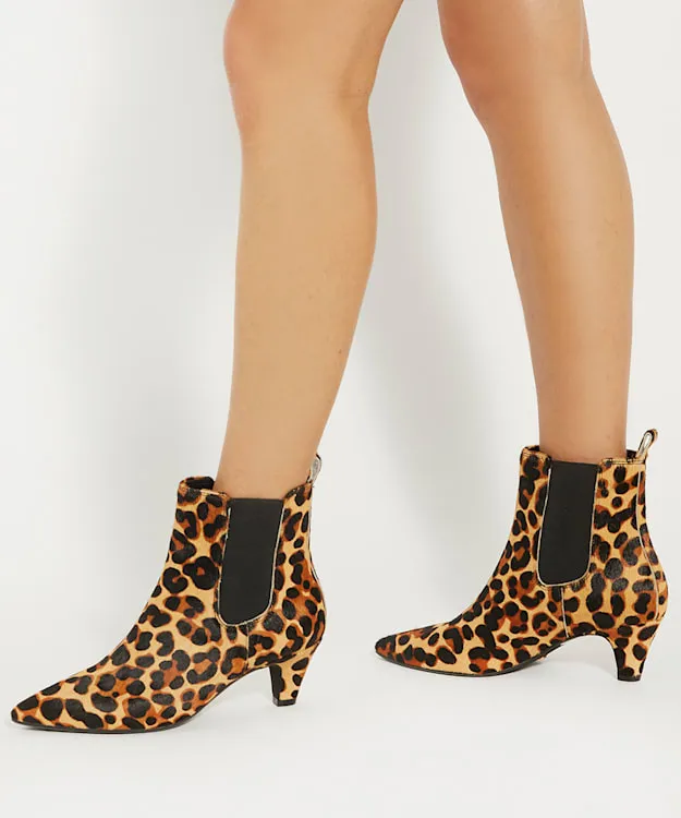 Women Dune London Chelsea Boots Statement Mid Heel Chelsea Ankle Boots Animal