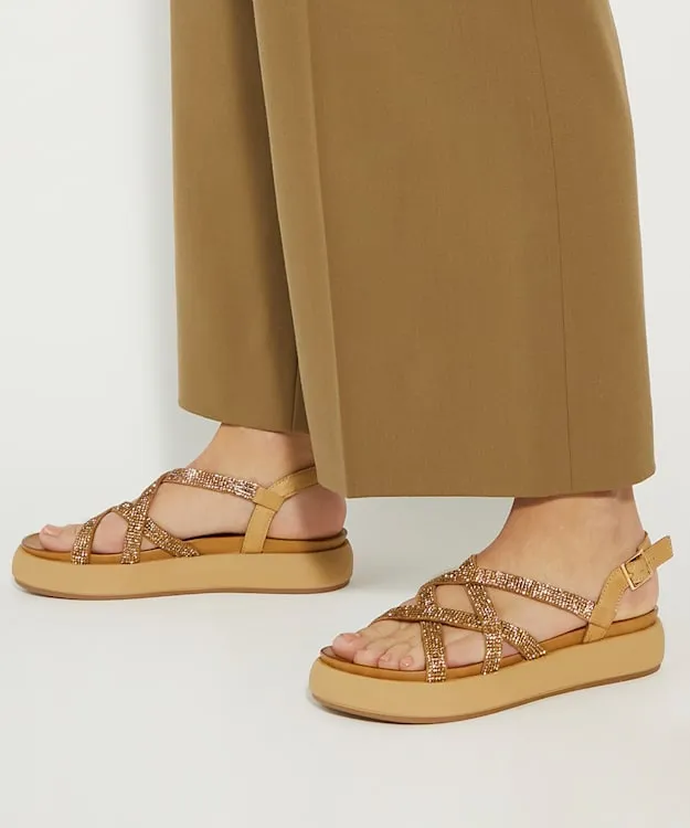 Women Dune London Chunky Sandals Chunky Embellished Sandals Brown