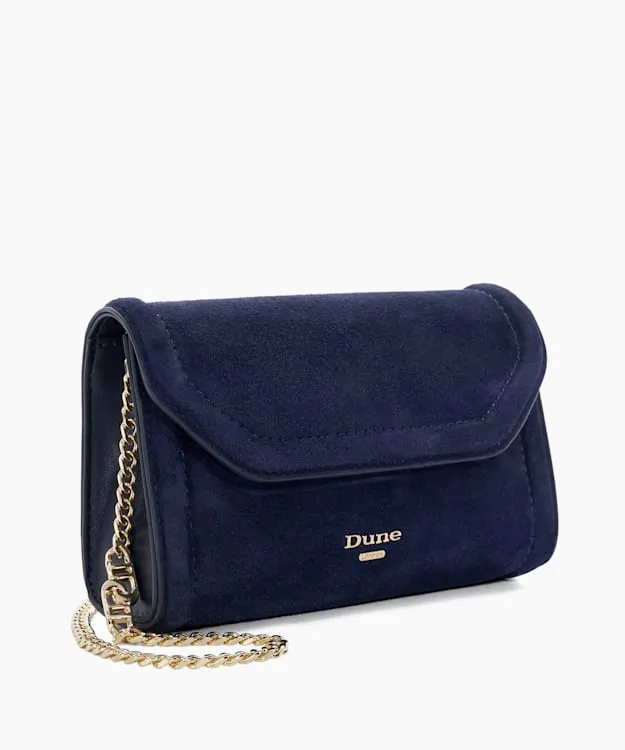 Women Dune London Clutch Bags Diamante Trim Box Clutch Bag Blue