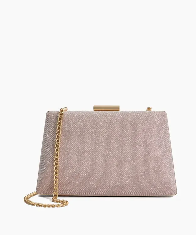 Women Dune London Clutch Bags Metallic Box Clutch Bag Metallic