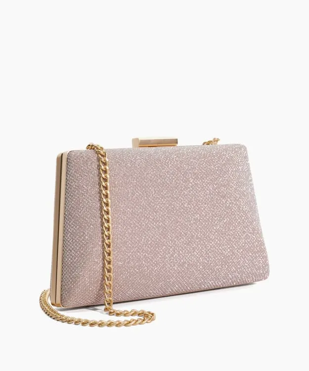 Women Dune London Clutch Bags Metallic Box Clutch Bag Metallic