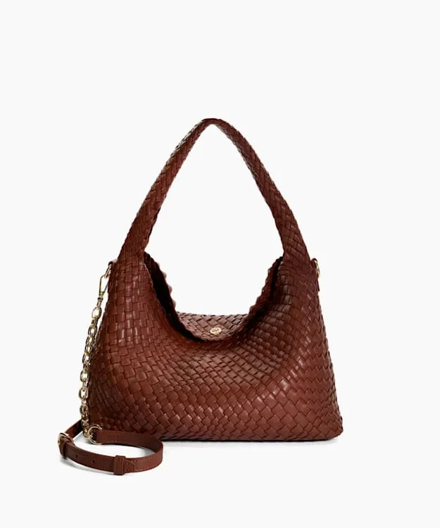 Women Dune London Crossbody Bags Woven Shoulder Bag Brown