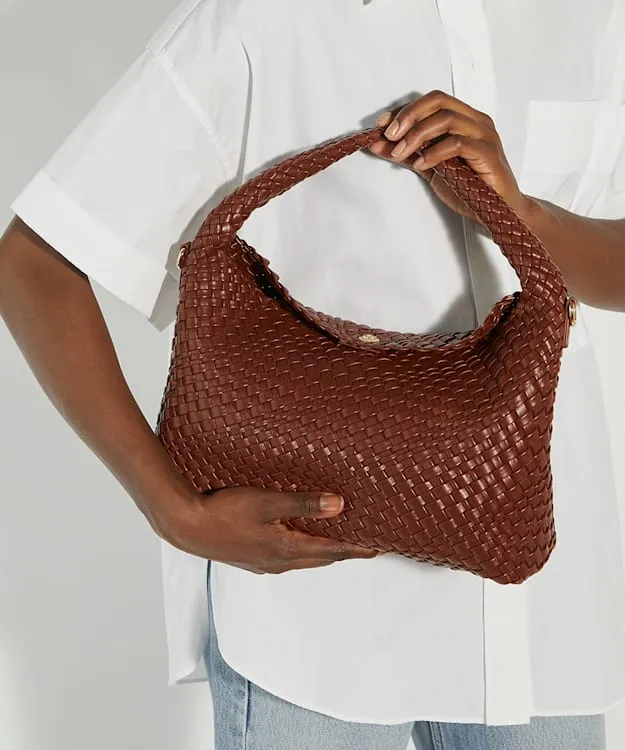 Women Dune London Crossbody Bags Woven Shoulder Bag Brown