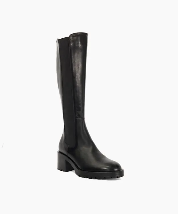 Women Dune London Knee High Boots Chunky KneeHigh Boots Black