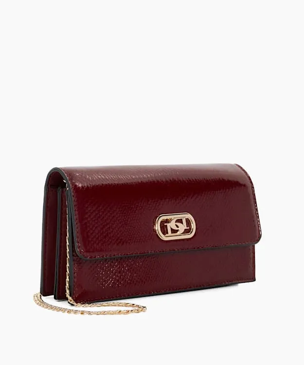 Women Dune London Leather Bags Branded Micro Bag Red Leather