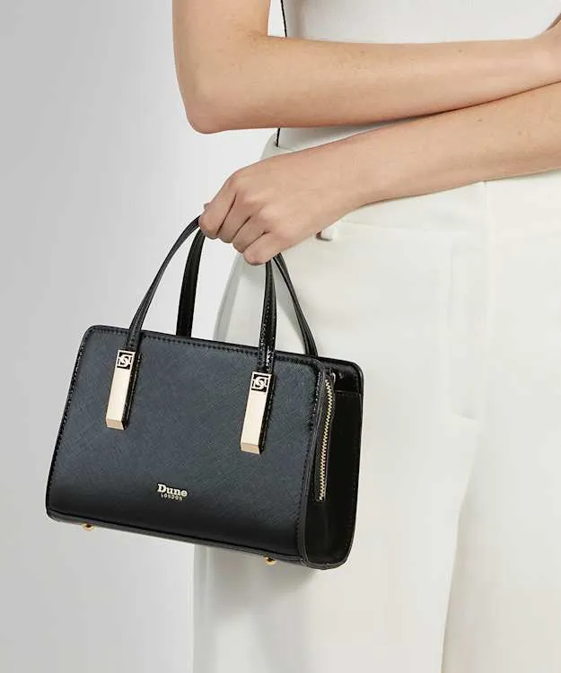 Women Dune London Tote Bags Small Tote Bag Black Synthetic