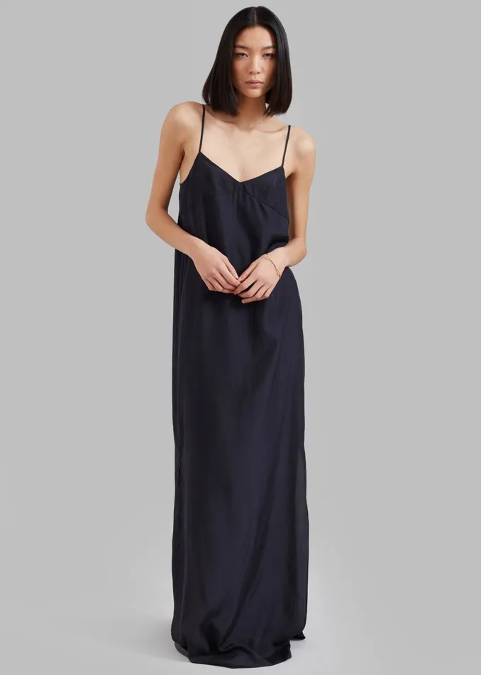 Women Dylana Sleeveless Maxi Dress 8211 Navy The Frankie Shop Dresses