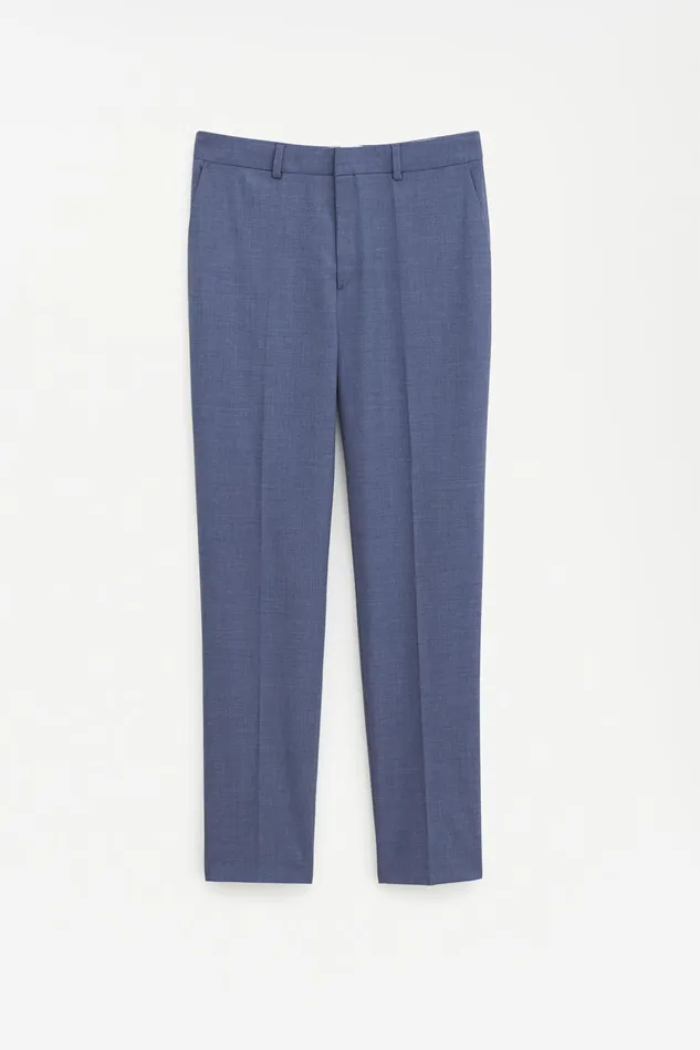 Women Emma Cropped Cool Wool Trousers Dusty Blue Filippa K Trousers