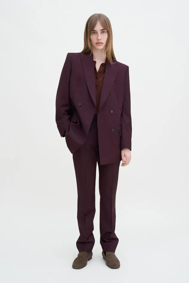 Women Emma Wool Trousers Burgundy Filippa K Trousers