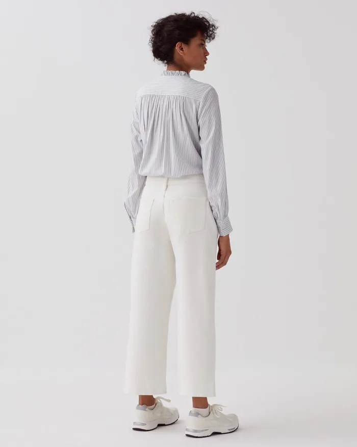 Women Emy 8211 Wide Cropped Jeans White Comptoir Des Cotonniers Jeans