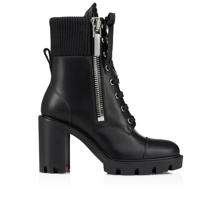 Women En Hiver Lug 70 Mm Low Boots 8211 Calf Leather 8211 Black Christian Louboutin Boots