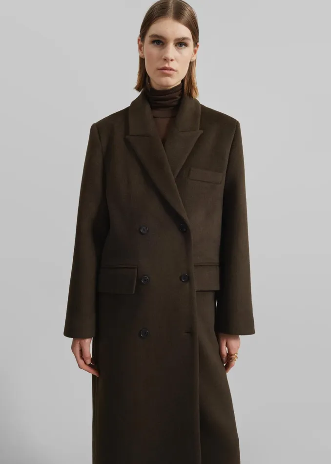 Women Eslov Coat 8211 Khaki Brown The Frankie Shop Outerwear