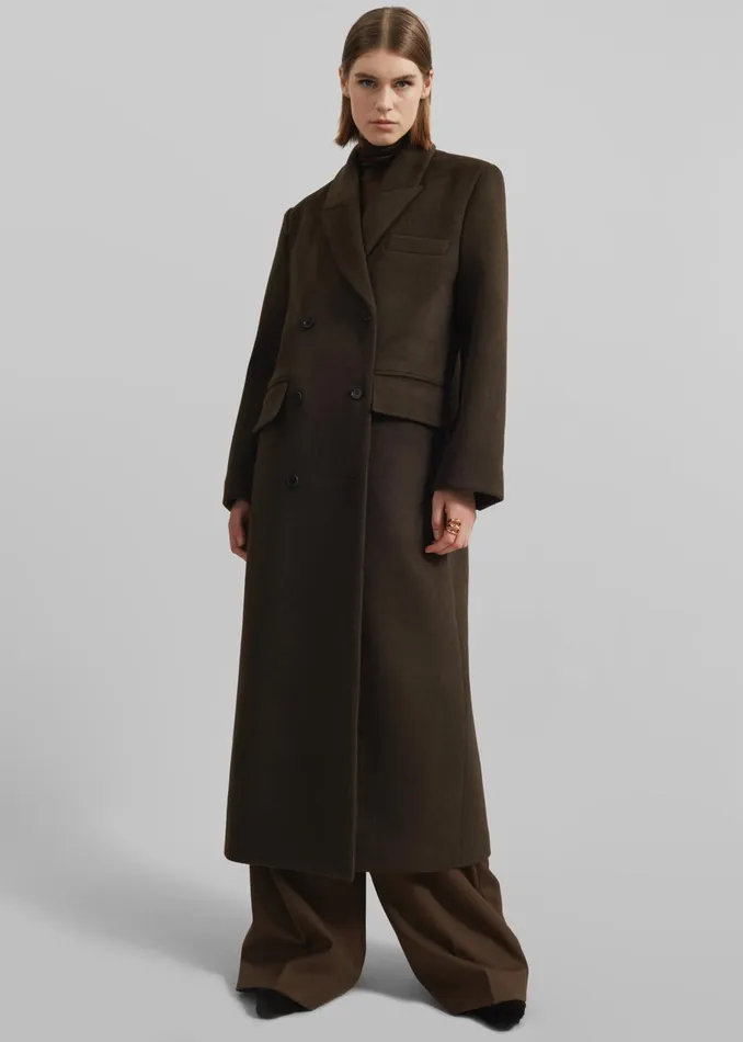 Women Eslov Coat 8211 Khaki Brown The Frankie Shop Outerwear