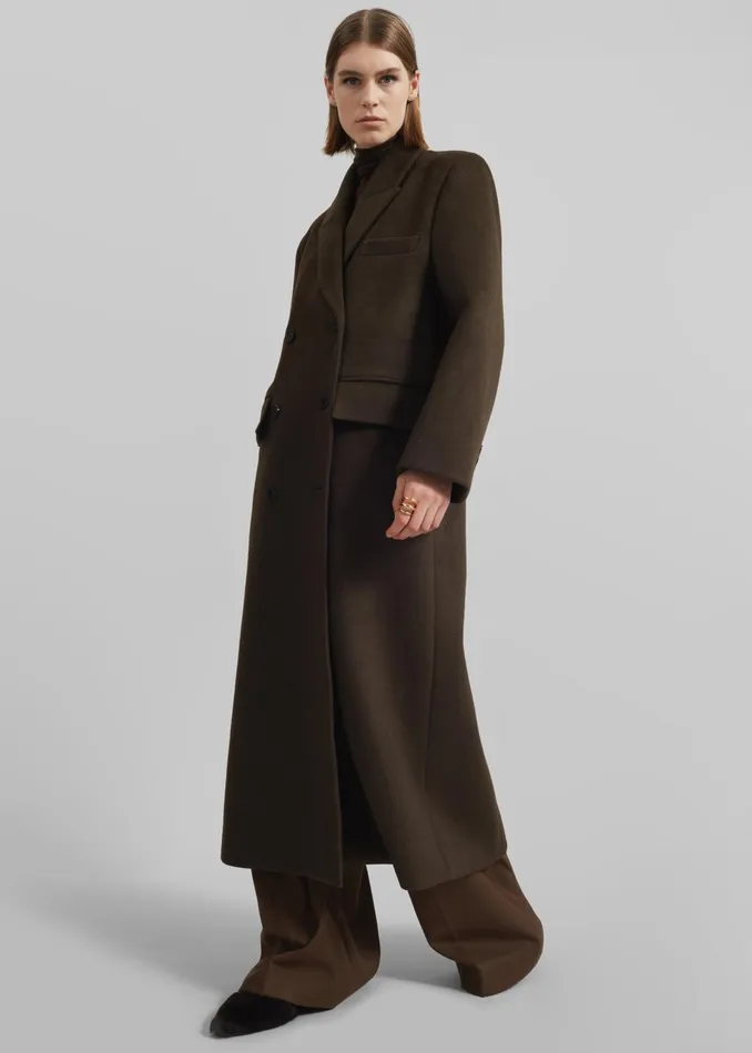 Women Eslov Coat 8211 Khaki Brown The Frankie Shop Outerwear