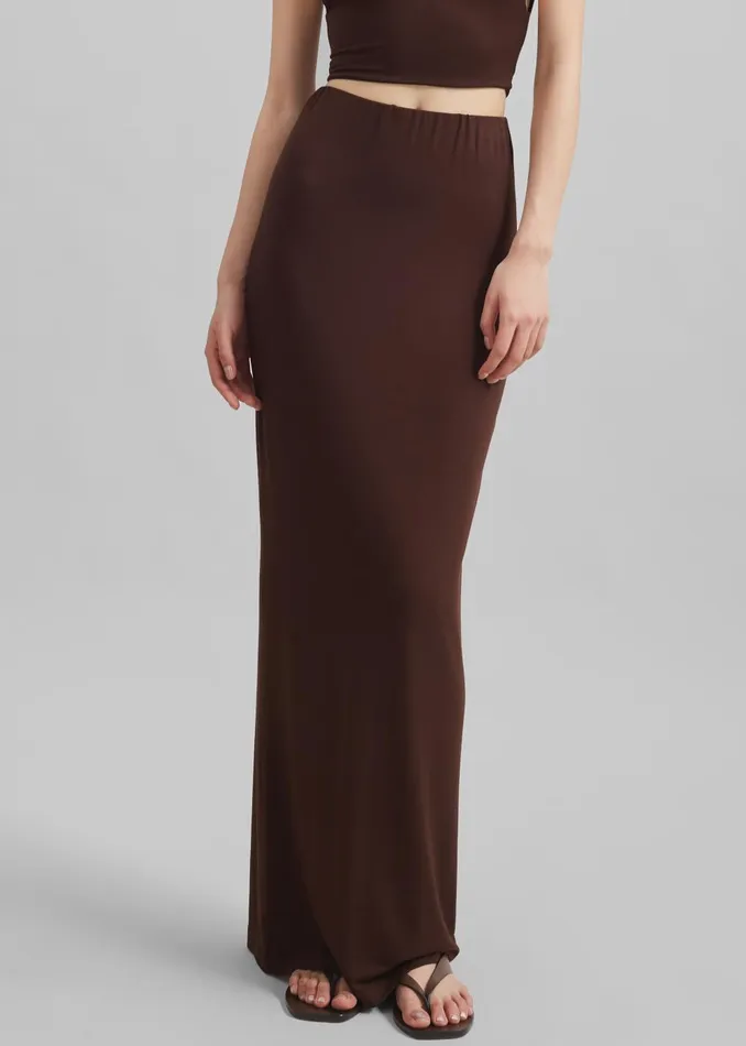Women Evangeline Maxi Skirt 8211 Brown The Frankie Shop Bottoms