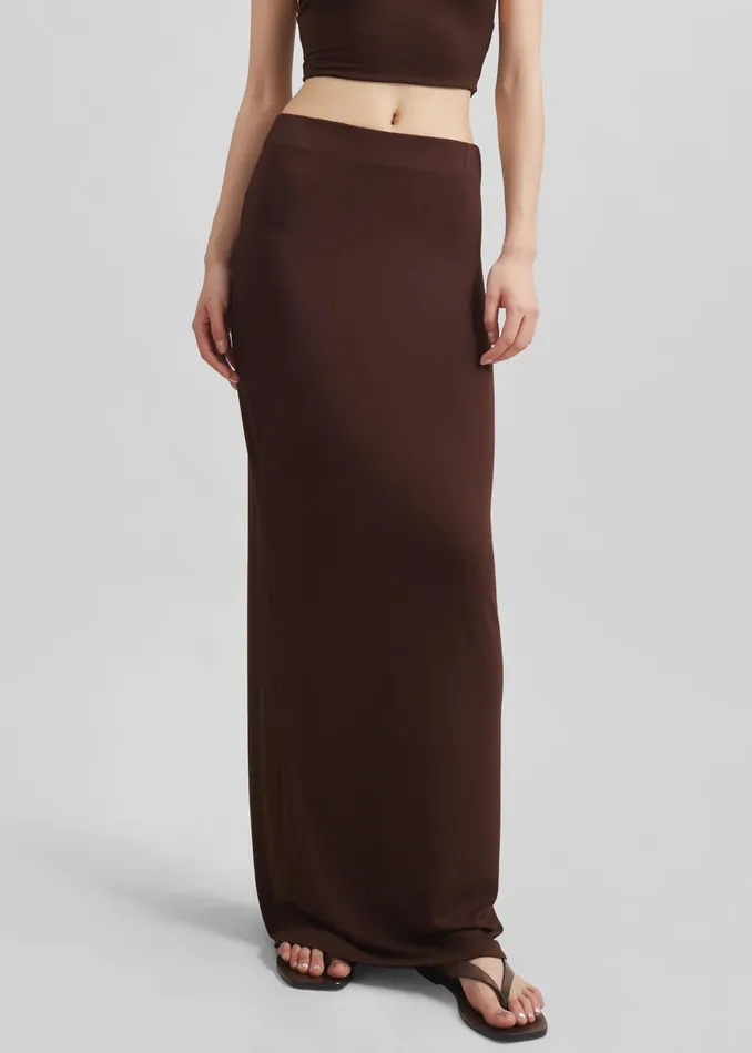 Women Evangeline Maxi Skirt 8211 Brown The Frankie Shop Bottoms