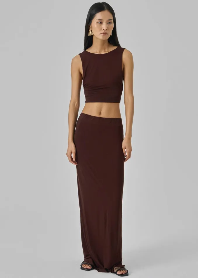 Women Evangeline Maxi Skirt 8211 Brown The Frankie Shop Bottoms