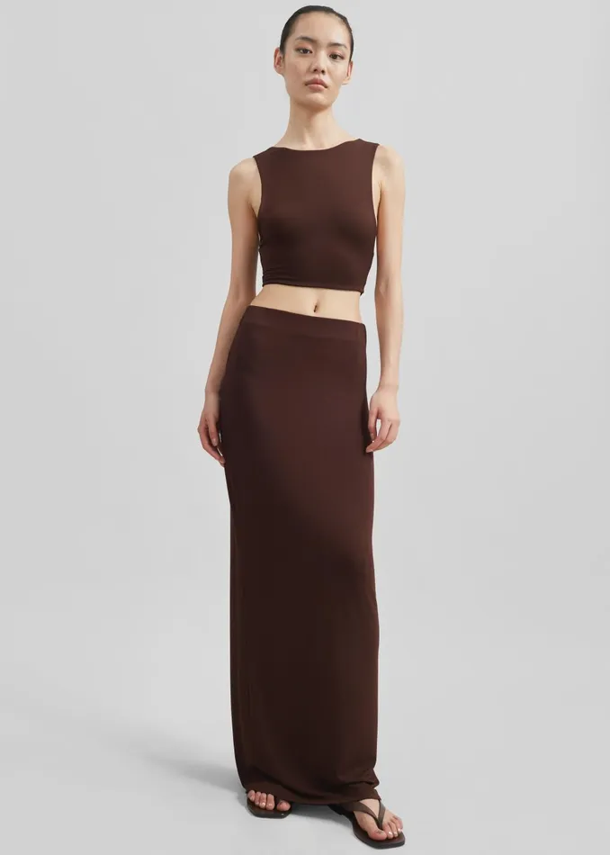 Women Evangeline Maxi Skirt 8211 Brown The Frankie Shop Bottoms