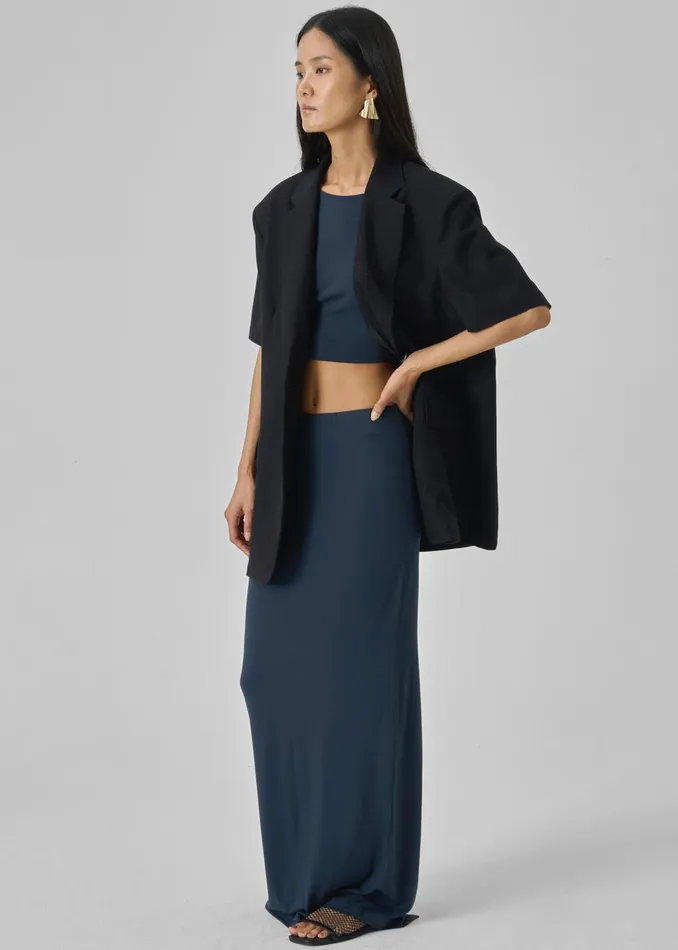 Women Evangeline Maxi Skirt 8211 Navy The Frankie Shop Bottoms