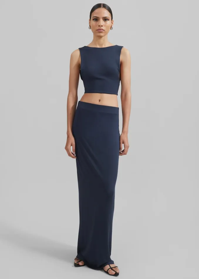 Women Evangeline Maxi Skirt 8211 Navy The Frankie Shop Bottoms