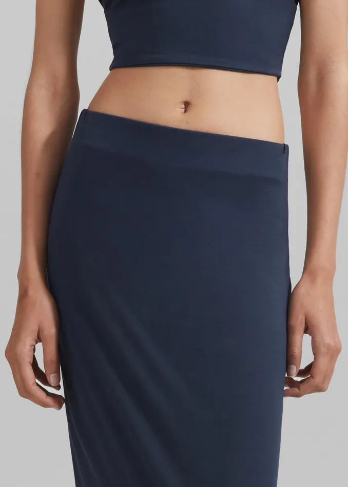 Women Evangeline Maxi Skirt 8211 Navy The Frankie Shop Bottoms