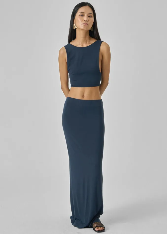 Women Evangeline Maxi Skirt 8211 Navy The Frankie Shop Bottoms