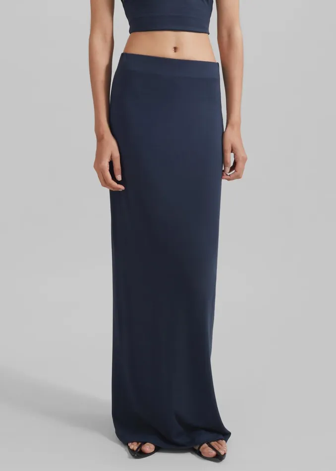 Women Evangeline Maxi Skirt 8211 Navy The Frankie Shop Bottoms