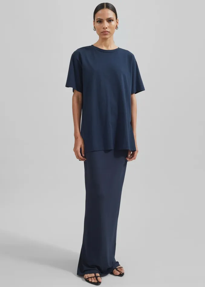 Women Evangeline Maxi Skirt 8211 Navy The Frankie Shop Bottoms