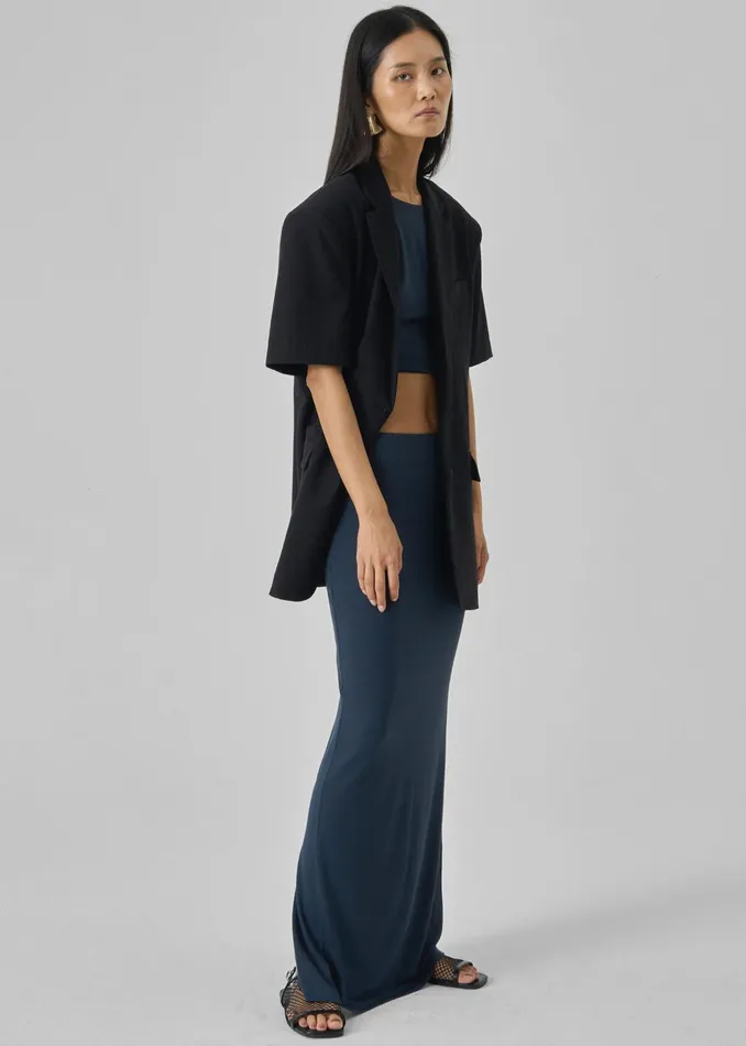 Women Evangeline Maxi Skirt 8211 Navy The Frankie Shop Bottoms