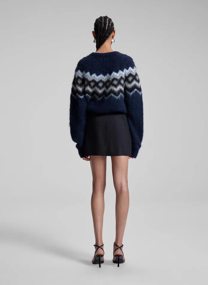 Women Ezra Fairisle Sweater Navy Multi ALC Sweaters