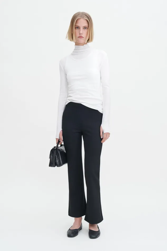 Women Flared Jersey Trousers Black Filippa K Trousers