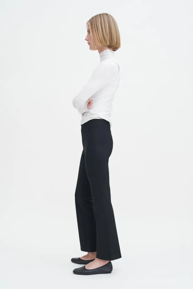 Women Flared Jersey Trousers Black Filippa K Trousers