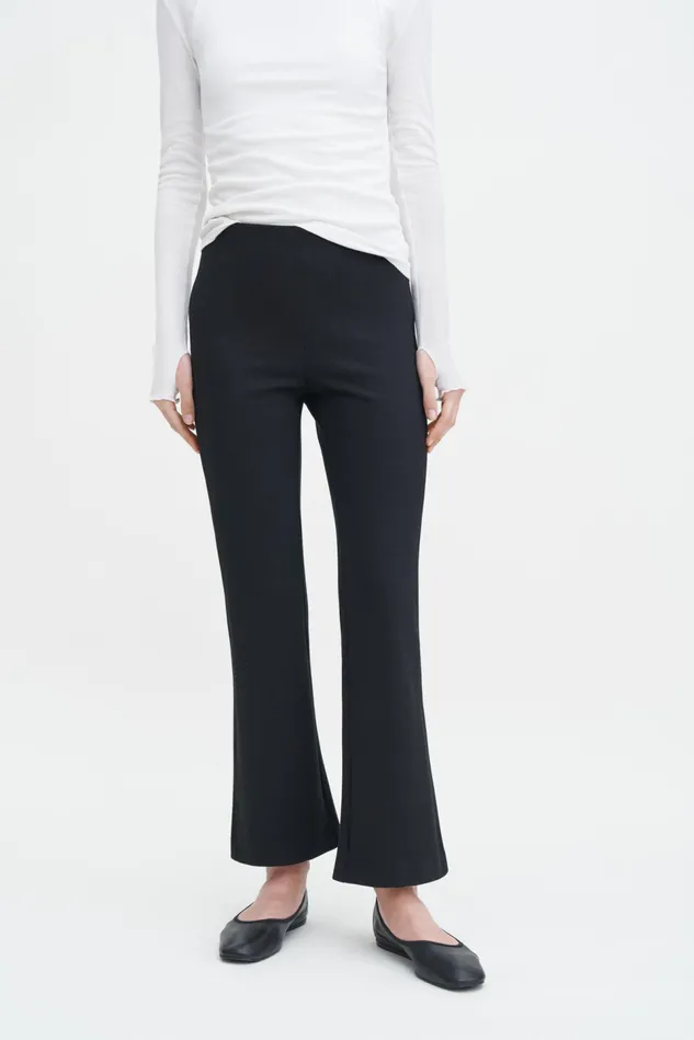 Women Flared Jersey Trousers Black Filippa K Trousers