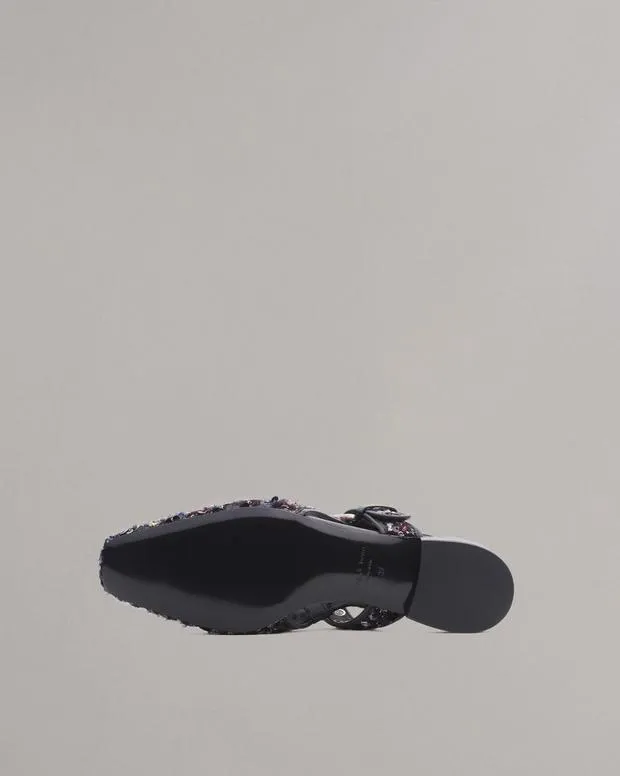 Women Flats Rag and Bone Astra Slingback Flats Black Multi