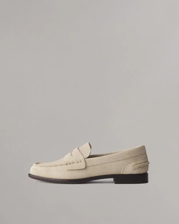 Women Flats Rag and Bone Carter Suede Loafer Light Sand Suede
