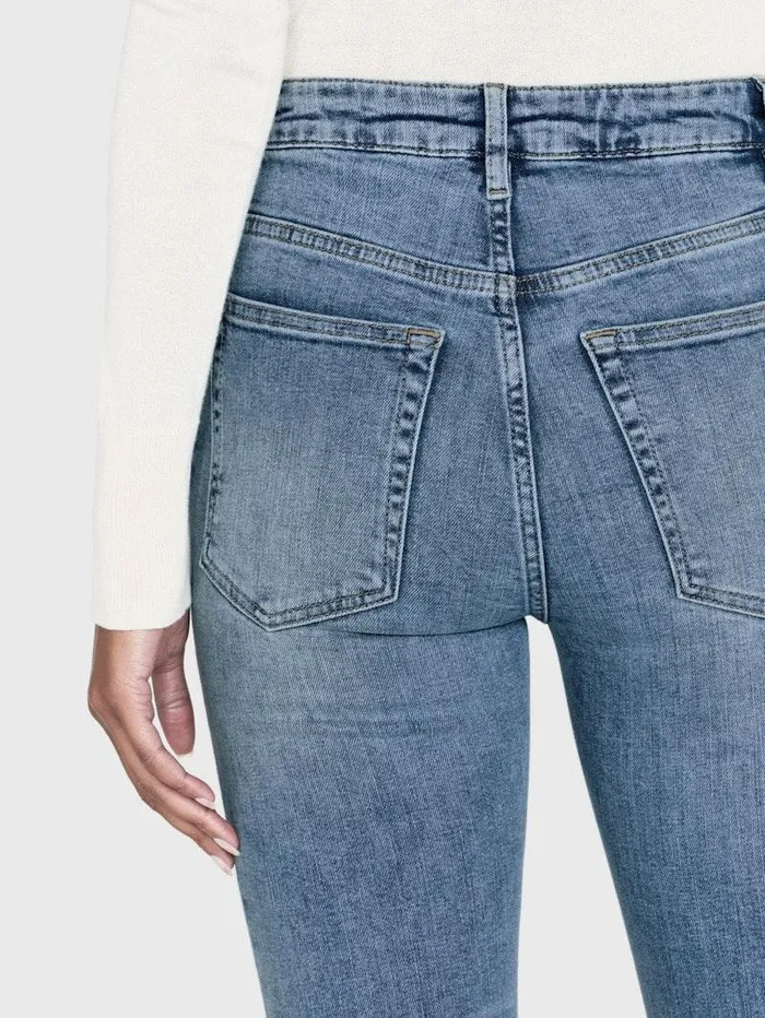 Women FRAME Bootcut Le Crop Mini Boot Worn Fray Women FRAME Bootcut Le Crop Mini Boot Worn Fray